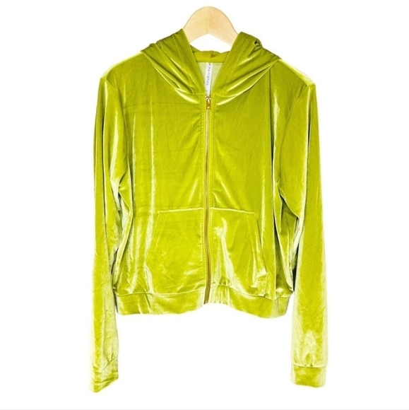 FABLETIC Lime Green Velvet Women's Jacket SIZE 3X NEW - Picture 1 of 7